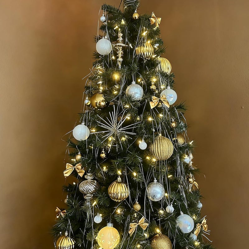 chaekoy 2000 Strands Christmas Tinsel Icicles, 19.7" Shiny Mylar Foil Icicle for Xmas Tree, Holiday, Birthday, Wedding, Party Hanging Decoration, Silver - Image 5